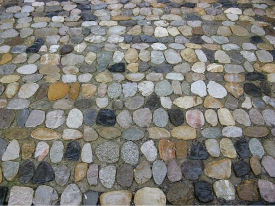 "Cobblestone Path" from the Abbey in Einsiedeln, Switzerland.Michael Fridley, photographer